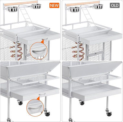 Yaheetech Wrought Iron Bird Cages, Play Top Large Aviary - Image 7