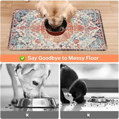 Absorbent Pet Dog Bowl Mat for Food and Water, Pet Cat Food Feeding Mat - Image 3