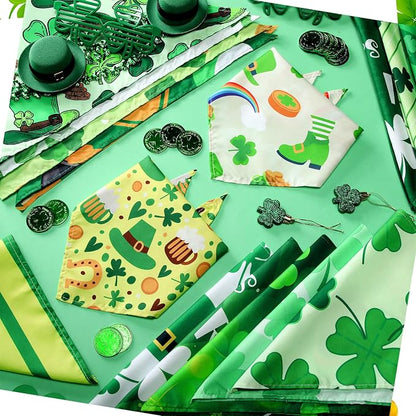 100 Pcs St. Patrick's Day Dog Bandanas Irish Pet Bandanas Bulk Holiday Green - Image 6