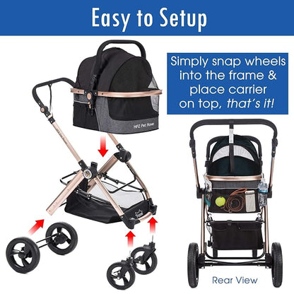 HPZ Pet Rover Prime 3-in-1 Luxury Dog/Cat Stroller - Image 9