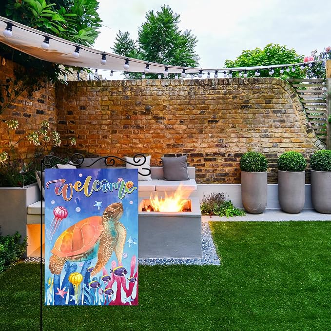 Welcome To Undersea World Garden Flag, Seasonal Outdoor Flag, Welcome Sea - Image 3
