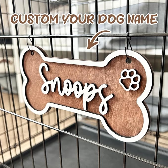Custom Dog Room Decor Dog Crate Accessories Name Plate Doghouse Name Sign Decor - Image 5