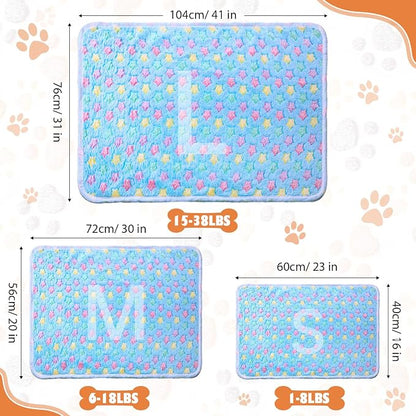 Chumia 18 Pcs Fleece Pet Blanket Soft Warm Sleep Mat Fluffy Cute Puppy Supplies - Image 2