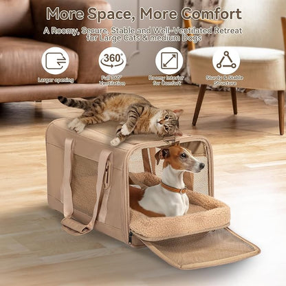 Petsfit 19x12x12 Pet Carrier for Large Cats, Soft-Sided Small Dog Travel Carrier - Image 5