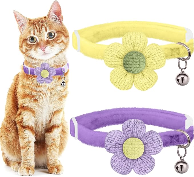 Breakaway Cat Collars with Bells, MUZIEBA Kitten Collar by MUZIEBA