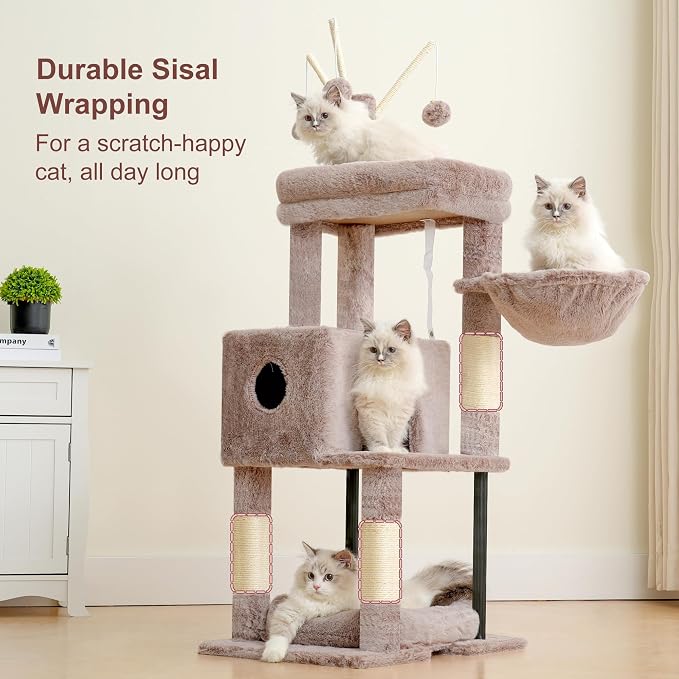 Heybly Cat Tree, 45.3-Inch Cat Tower - Image 8