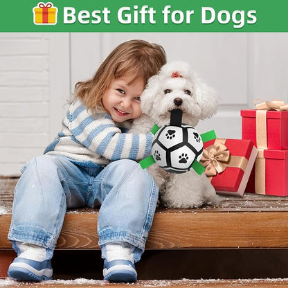 QDAN Dog Toys Soccer Ball with Straps, Interactive Toys - Image 2