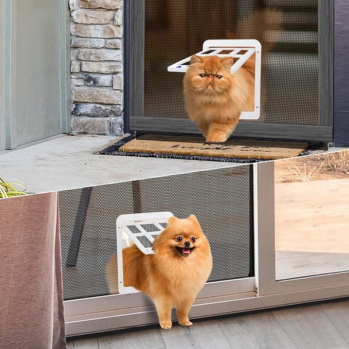 NAMSAN Cat Screen Door, Flap Opening 8.3 x 10.3 inches, Doggie Door - Image 2