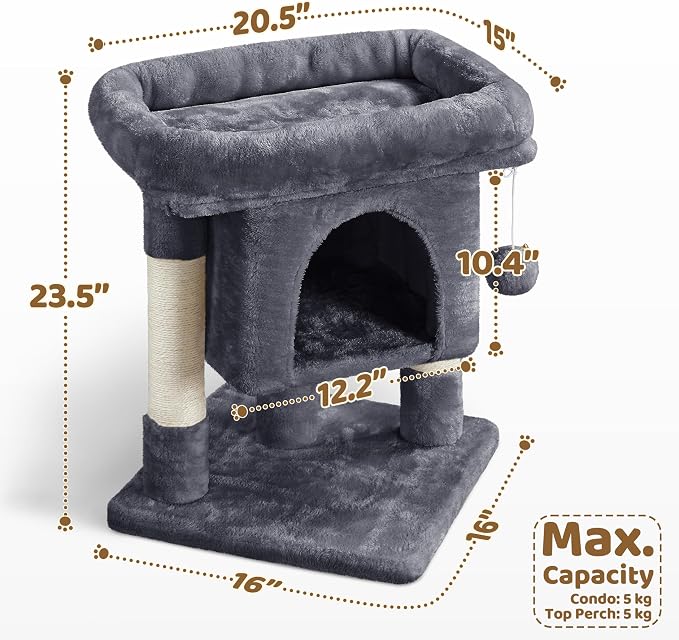 Yaheetech 23.5in Cat Tree Tower, Cat Condo - Image 3