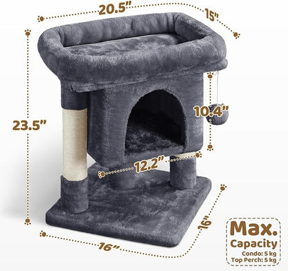 Yaheetech 23.5in Cat Tree Tower, Cat Condo - Image 3