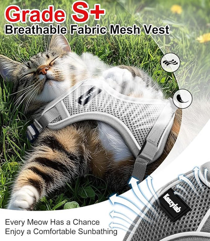 Cat Harness and Leash for Walking Escape Proof Soft Adjustable Cat Leash - Image 3