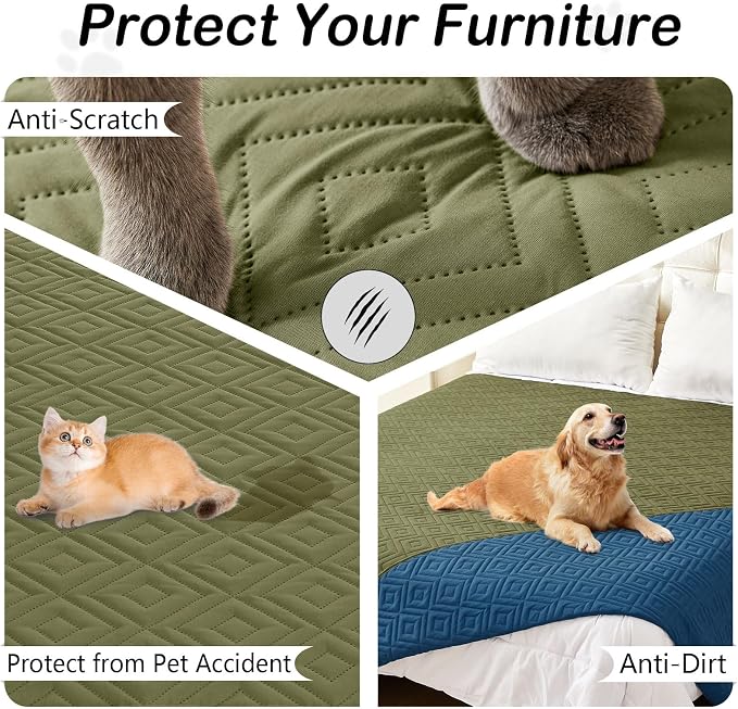 hyha Waterproof Dog Blanket, Soft Pet Bed Blankets, Waterproof Sofa Couch Cover - Image 3