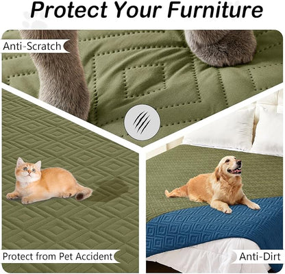 hyha Waterproof Dog Blanket, Soft Pet Bed Blankets, Waterproof Sofa Couch Cover - Image 3