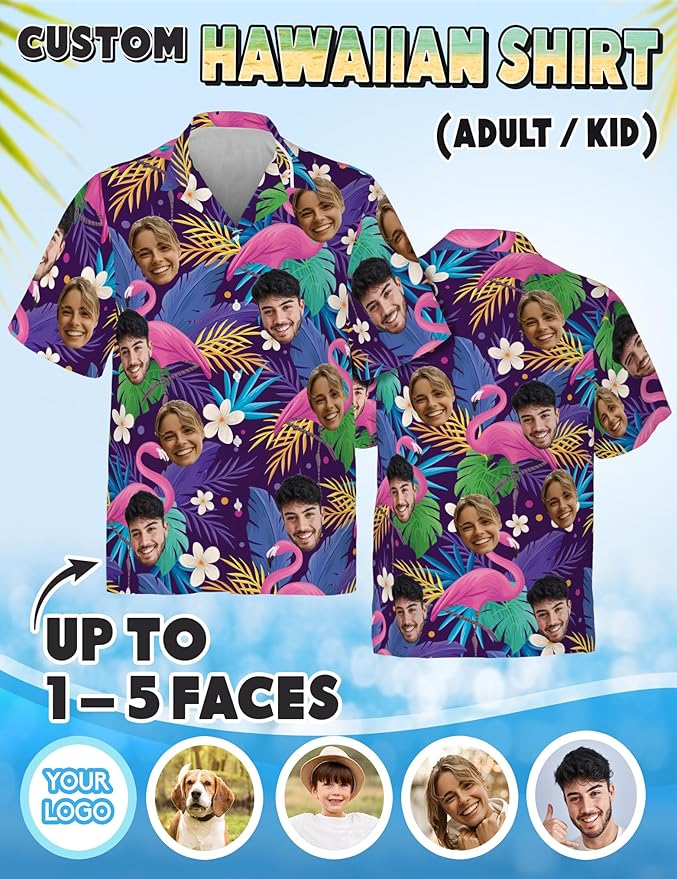 Custom Hawaiian Shirt with Face Photo Picture - Image 4