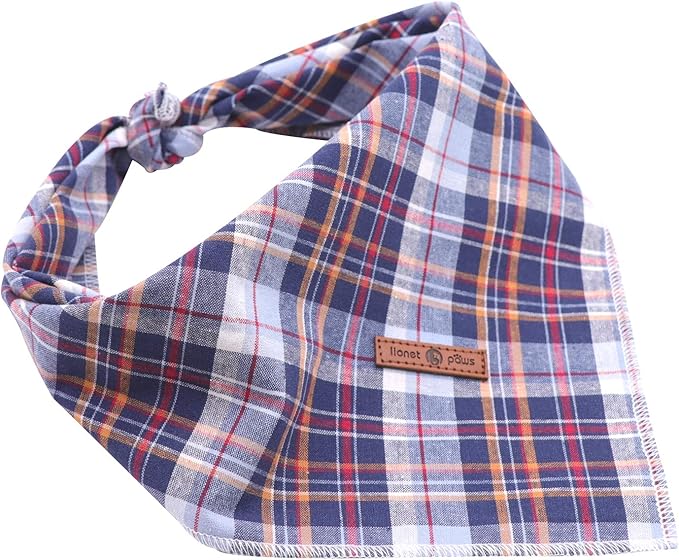 Lionet Paws Dog Bandana Washable Cotton Handkerchief Scarf Triangle Bandana - Image 3