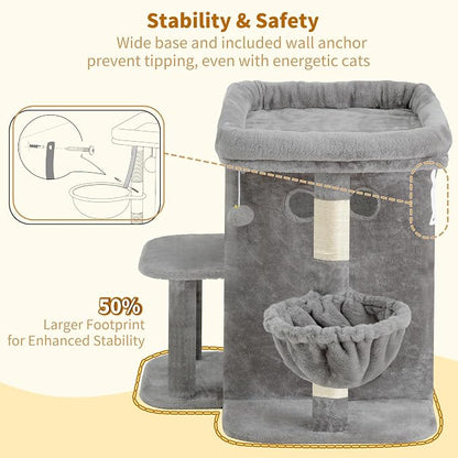 Heybly Cat Tree, 25.6-inch Cat Tower - Image 8
