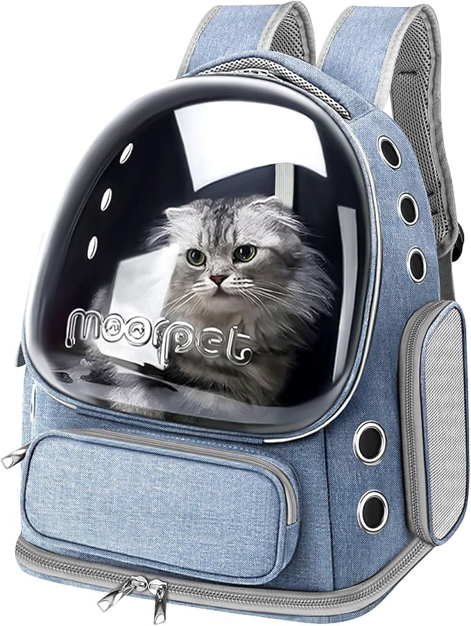 Cat Backpack Carrier, Breathable Cat Bubble Backpack Large Space Cat Carrier by YUNLINLI