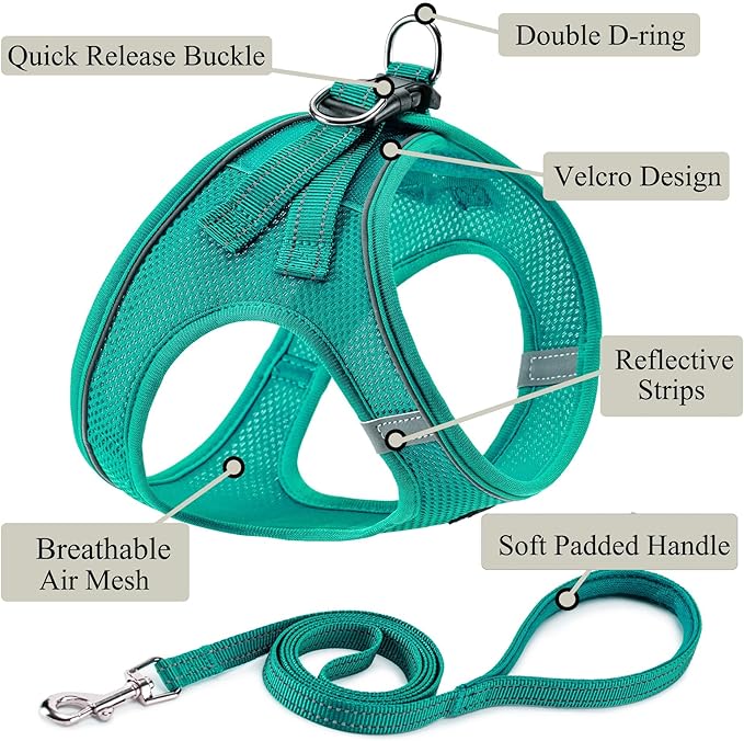 Dog Harness with Leash Set, No Pull Adjustable Reflective Step-in Puppy Pet - Image 2