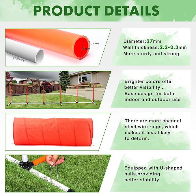 Dog Agility Course Backyard Set, Dog Agility Equipment, Pet obstacle Course - Image 3