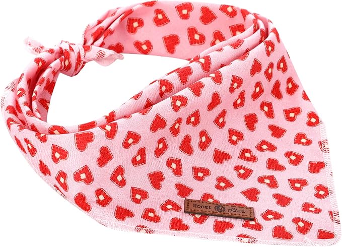 lionet paws Valentines Dog Bandana - Image 4