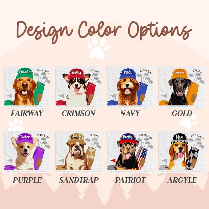 Custom Pet Golf Towel – Personalized Golf Club Towel - Image 2