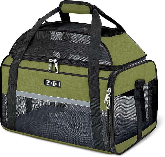 Lekereise Top-Expandable Pet Carrier 17x11x9.5 Inch Alaska Hawaiian Airline by Lekereise