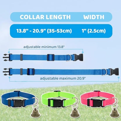 3 Pack Goat Collars with Bells, Adjustable Pet Collar & Anti-Lost Loud Bronze - Image 2