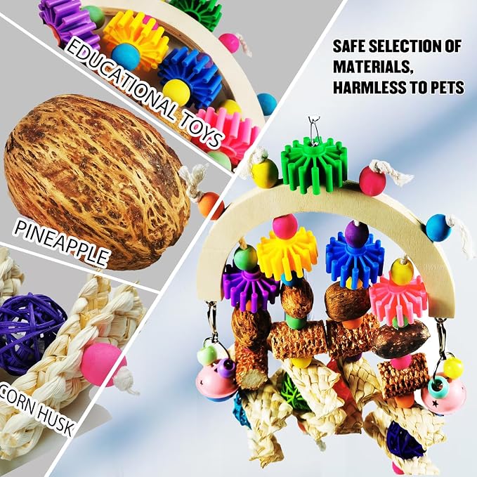 Bird Toys - Natural Corncob Wooden Mango Solid Chew Toys - Image 3