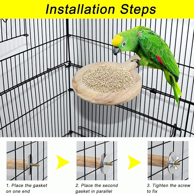 ASOCEA 2 Pack Bird Perch Feeding Cup, Bowls - Image 5