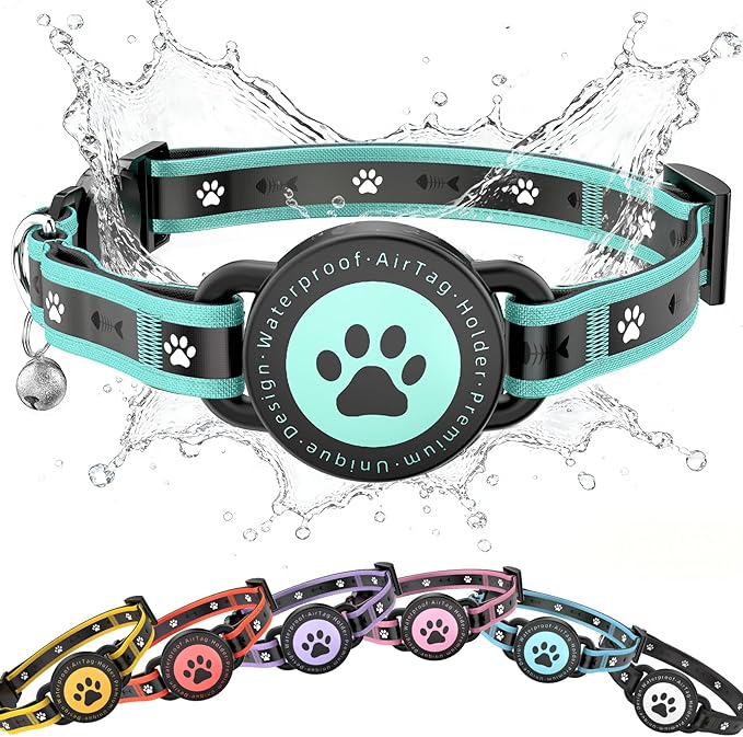 Airtag Cat Collar Breakaway, Reflective Cat Collar by Unknown