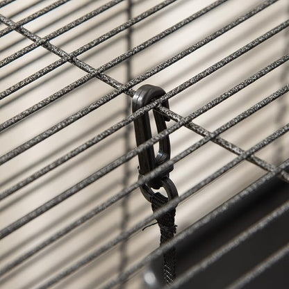 PawHut Metal Small Animal Cage, 4-Tiers Rolling Big Ferret Cage - Image 8