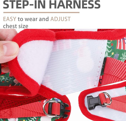 PUPTECK Adjustable Dog Harness Collar and Leash Set Step in No Pull Pet Harness - Image 3
