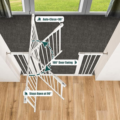 keny 36" Extra Tall Baby Gate for Stairs, 29.7-51.5" Adjustable Width Auto - Image 5