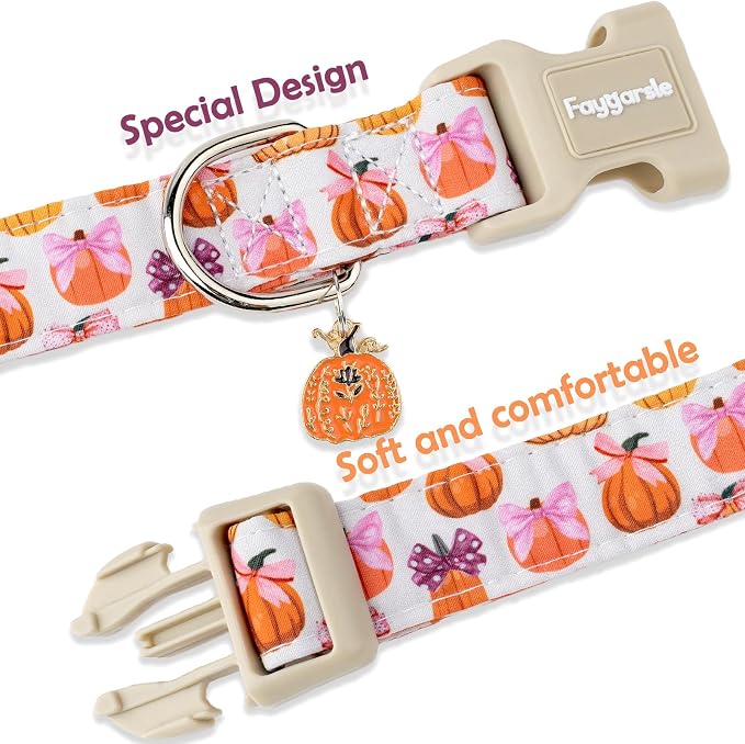 Faygarsle Fall Pumpkin Pattern Dog Collar - Image 4