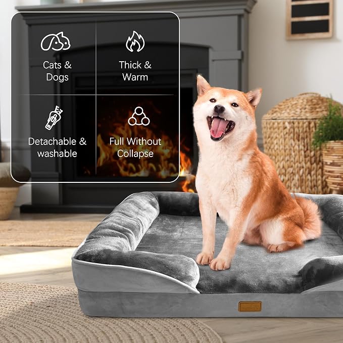 Orthopedic Dog Bed with Sides - Image 2