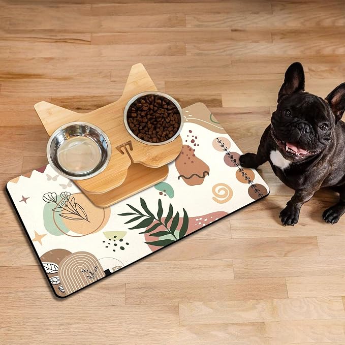 Pet Feeding Mat for Floors Waterproof Dog Mat for Food and Water Absorbent - Image 8