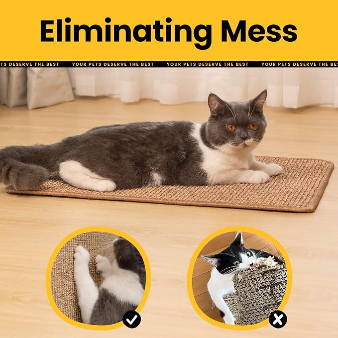 Cat Scratcher Mat, Natural Sisal Cat Scratch Pad - Image 7