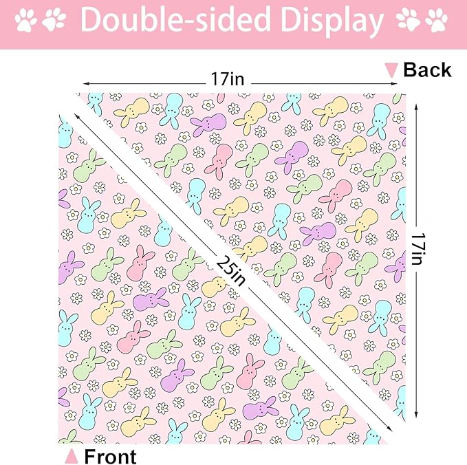 Easter Dog Bandana, 2 Pack Adjustable Holiday Party Pets Rabbit Easter Egg - Image 6