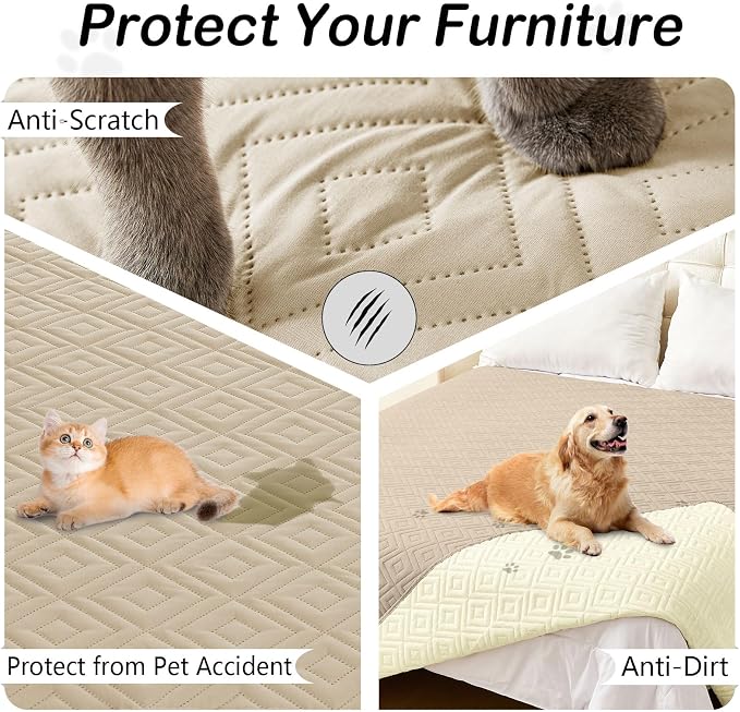 hyha Waterproof Dog Blanket, Soft Pet Bed Blankets, Waterproof Sofa Couch Cover - Image 3