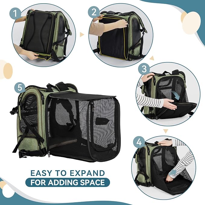 Petsfit Cat Backpack Carrier, Dog Carrier Backpacks Expandable - Image 8