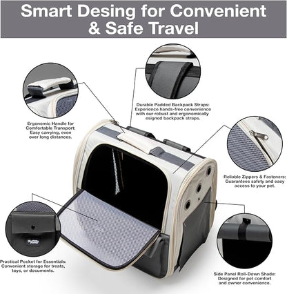 Pet Carrier Backpack for Cats & Dogs up to 22 LBS – Airline Approved Cat - Image 3
