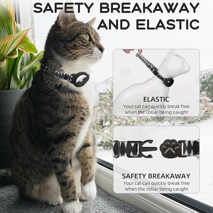AirTag Cat Collars, Stretchy Collar - Image 2