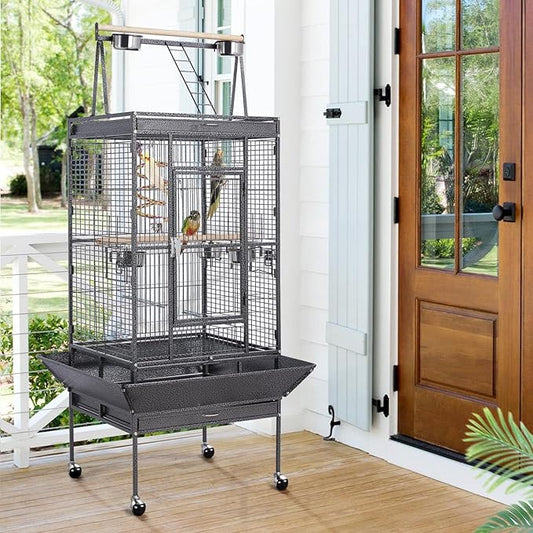 Yaheetech 68-inch Rolling Play Top Large Parrot Bird Cage - Image 2