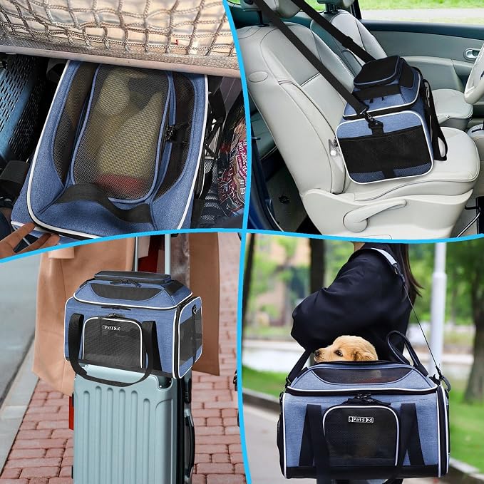 Petskd Top-Expandable Pet Carrier 17x11x9.5 Inches Alaska Airline Approved - Image 8