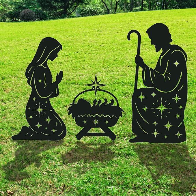 Outdoor Nativity Scene Garden Stakes Decorations, by RNGMSI