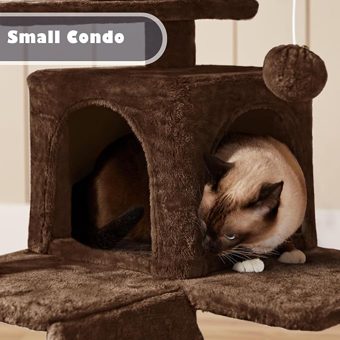 Yaheetech 54in Cat Tree Tower Condo Cat Furniture w/Scratching Post - Image 9