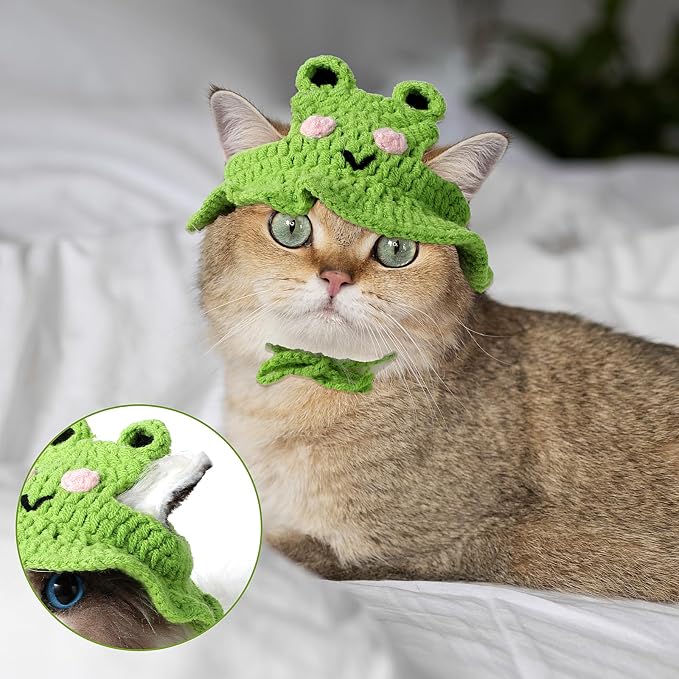 Charming Cat Hat Small Cartoon Themed Knit Cute Cats Bonnet Soft Festive Cats - Image 6