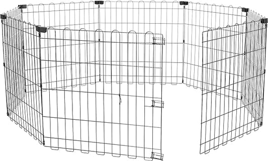 Amazon Basics Foldable Octagonal Metal Exercise Dog Playpen, Indoor/Outdoor Pet by AmazonBasics