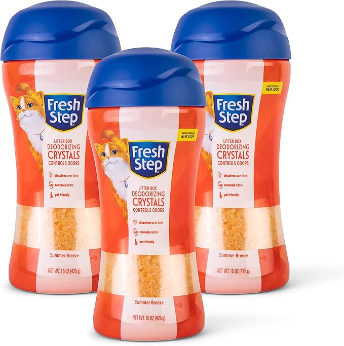 Fresh Step Cat Litter Crystals Deodorizer, Non Toxic Odor Neutralizing Crystals by FreshStep