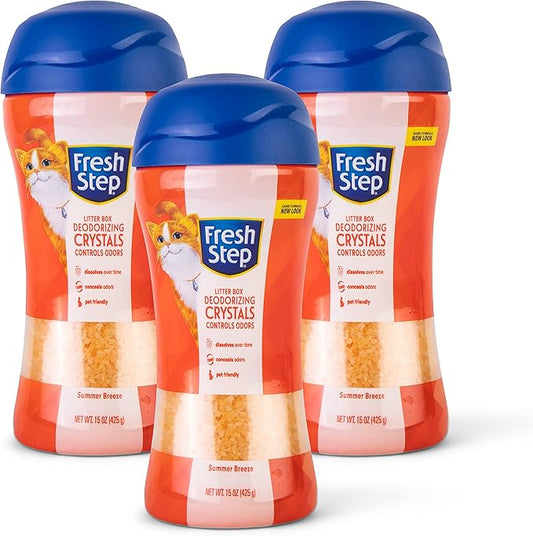 Fresh Step Cat Litter Crystals Deodorizer, Non Toxic Odor Neutralizing Crystals by FreshStep